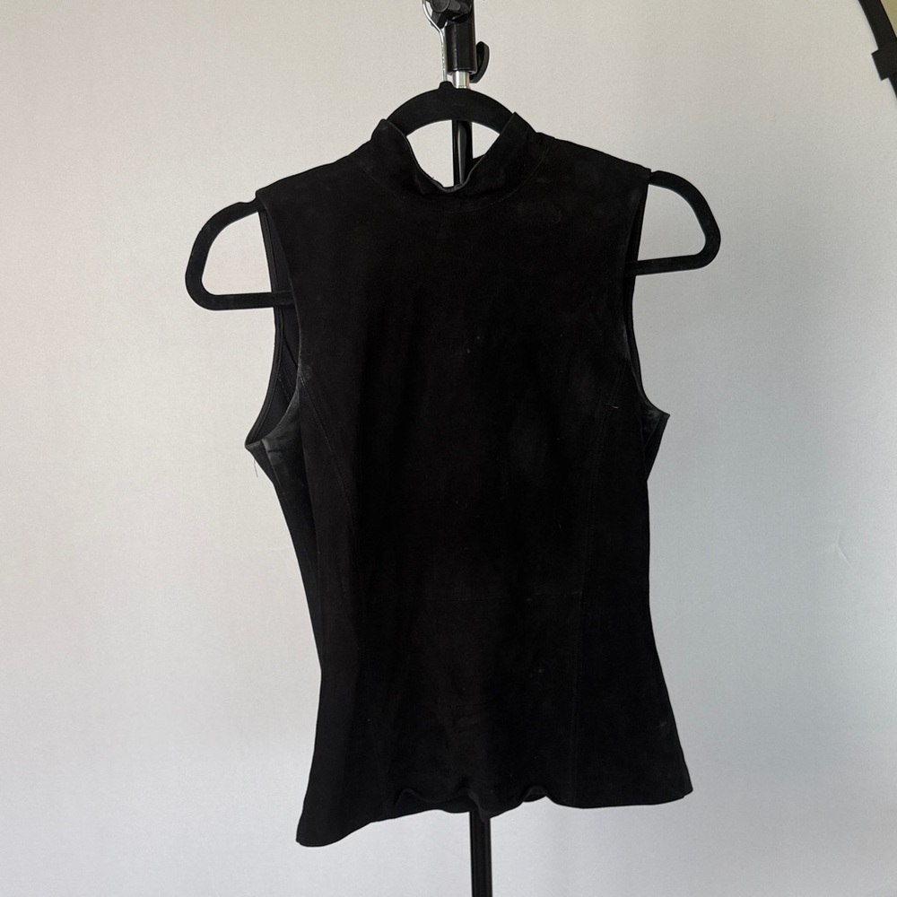 Theory Black High-Neck Tank Top